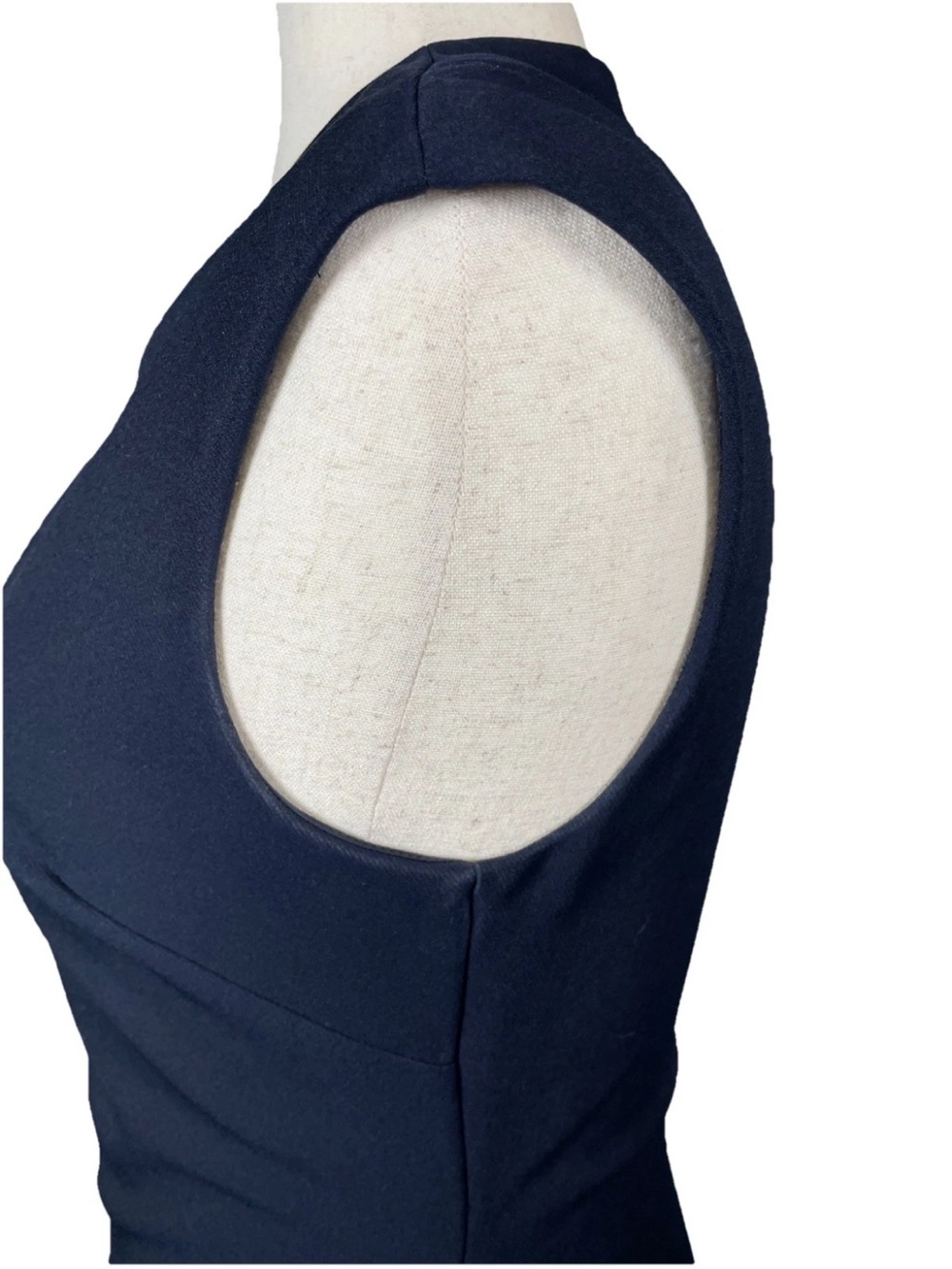 Ted Baker London Navy Blue Sleeveless Kezzia Keyhole Midi Sheath Dress 3 US 8-10 - Picture 5 of 9
